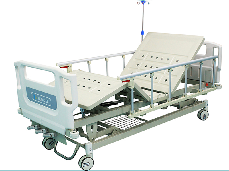 abs掛式床頭沖孔三搖護(hù)理床(中控剎車)